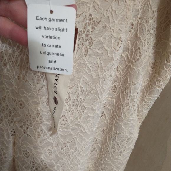 Ecru Lace Palazzo Pants ~ New with Tags! - Picture 6 of 11